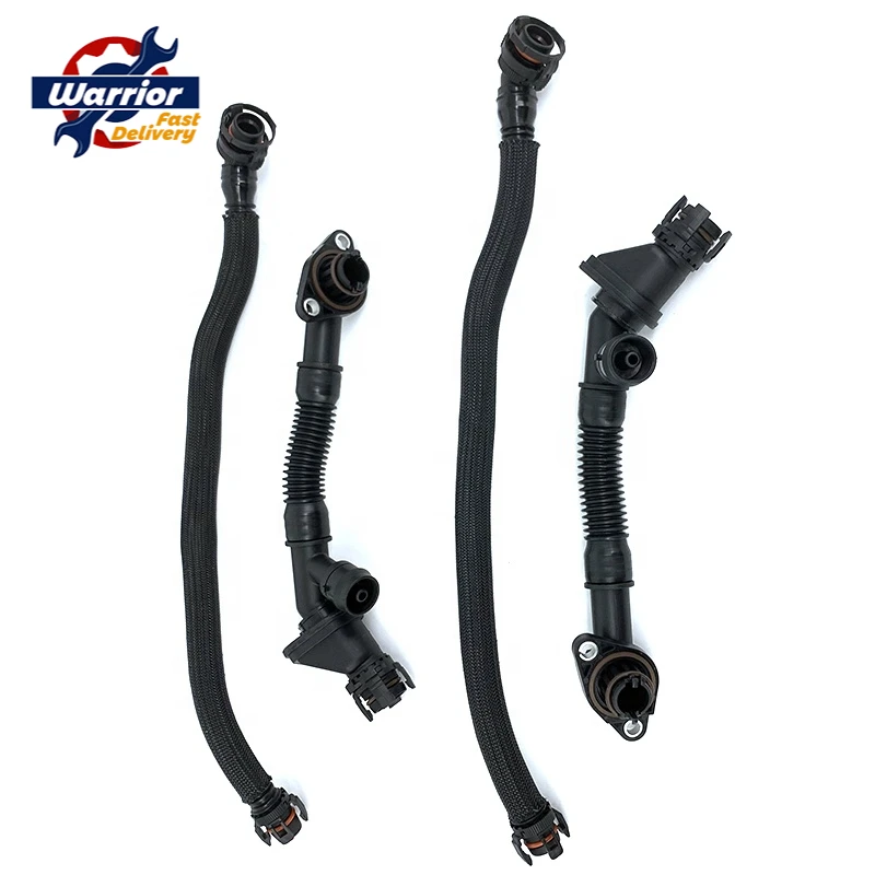 4PCS High Quality Car Left and Right Crankcase Vent Pipe for BMW 550i 650i 750i 750Li Alpina B7 X5 X6 XDrives35i N63 2008-2014