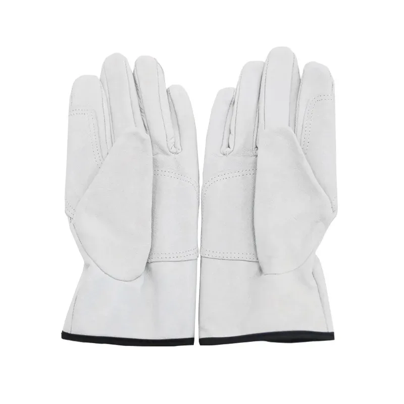 

1PCS Pigskin Work Gloves Heavy Duty Anti-Puncture Breathable for Construction Cycling Protection