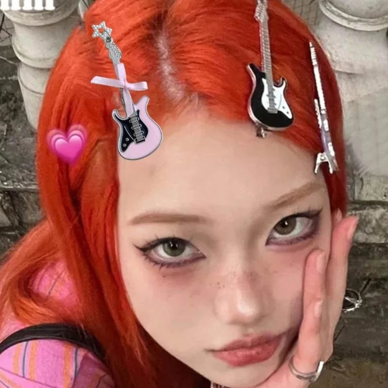 

Guitar Hair Clip Stylish Headwear Alloy Material Suitable for Hair Styling 15UB