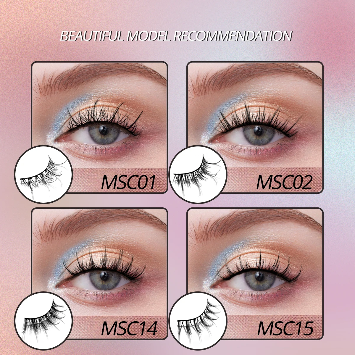 GROINNEYA 5/10 par rzęs 3D sztuczne rzęsy puszyste miękkie rzęsy Manga delikatne naturalne realistyczne przedłużanie rzęs