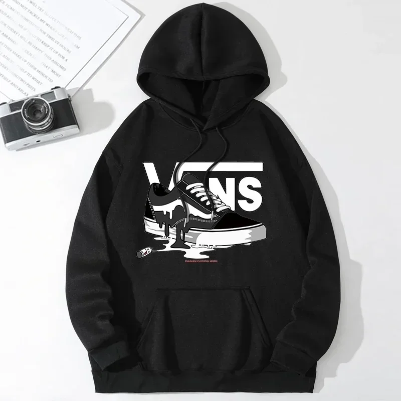 2026New Hip Hop Clothes Print Hoodie Men Long Sleeve Fleece Sweatshirt Vintage Rock Band Streetwear