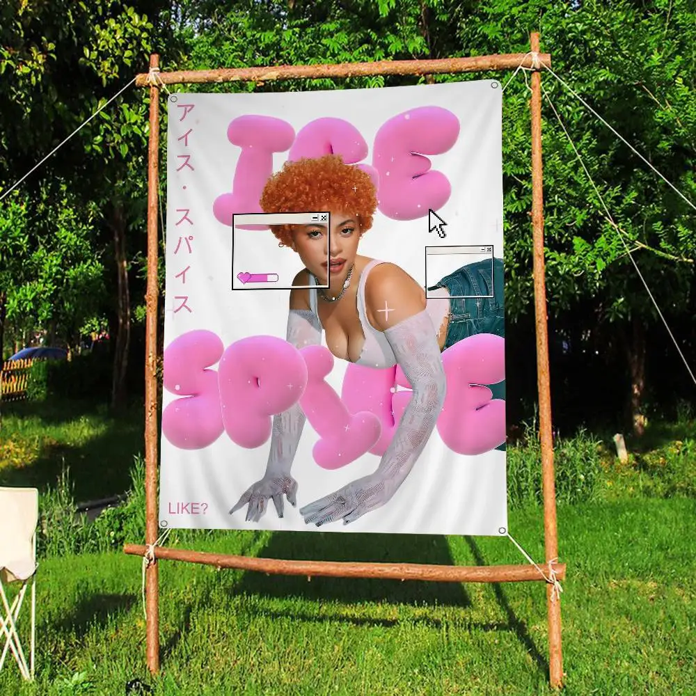 I-Ice S-Spice Rapper Retro Flags Multiple Choice Living Studio Booth Interior Decoration Banner