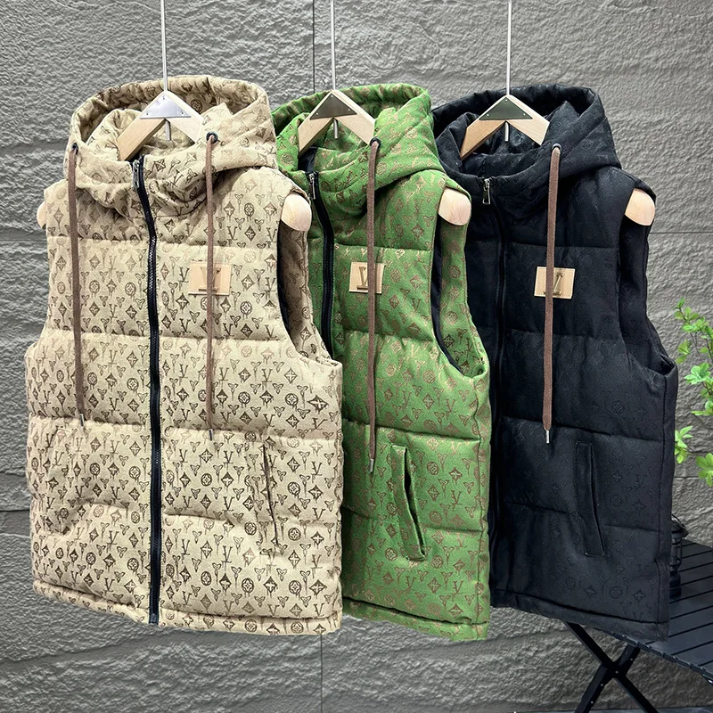 سترة قطنية للزوجين لخريف وشتاء 2025 سترة سميكة بقلنسوة للرجال #1