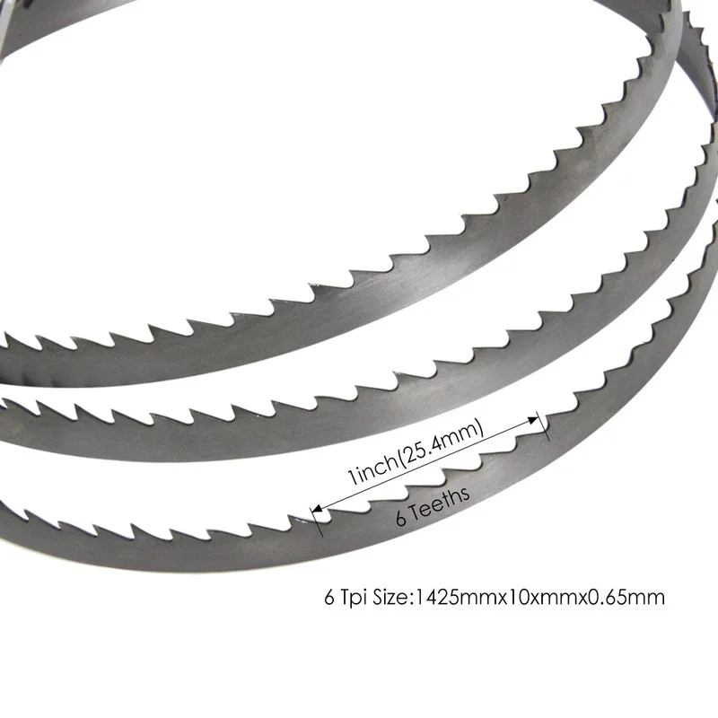 2pcs For Draper Nutool Delta FOX Silverline Skip Bandsaw 1425mm Bandsaw Blade 1425x10x0.65mm 6 TPI Band Saw Blade