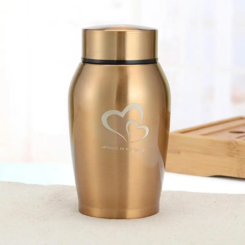 Pet Memorial Ashes Holder memoriali urne per animali domestici In acciaio inossidabile Mini Memorial Funeral Ashes Holder per ceneri umane/animali
