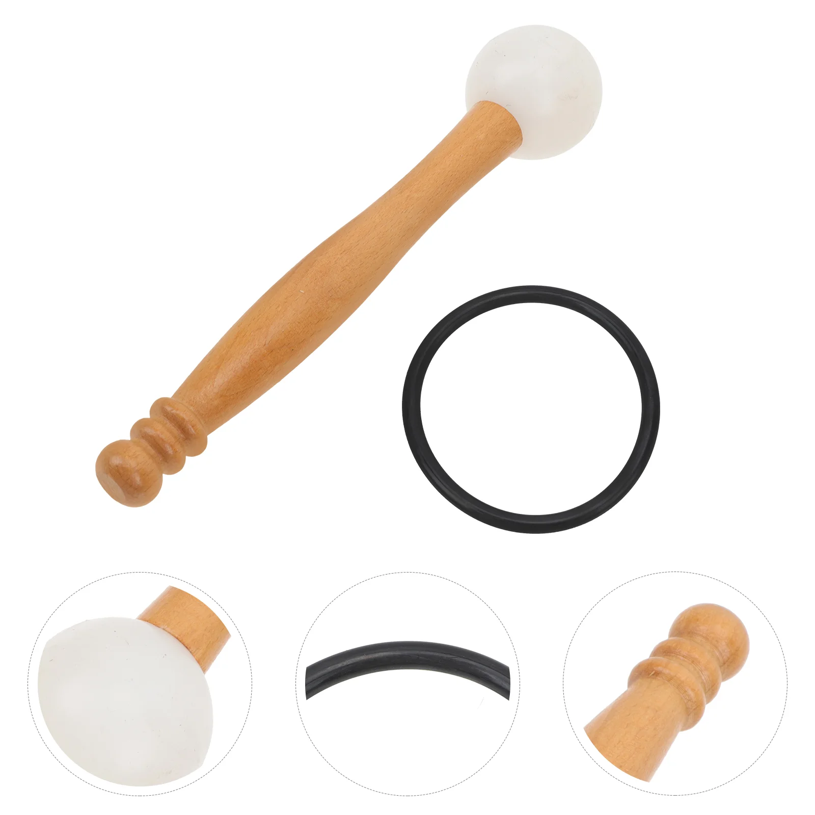 

Knock The Stick Major Meditation Bowl Tibetan Singing Striker Wood Mallet Reliable Sound