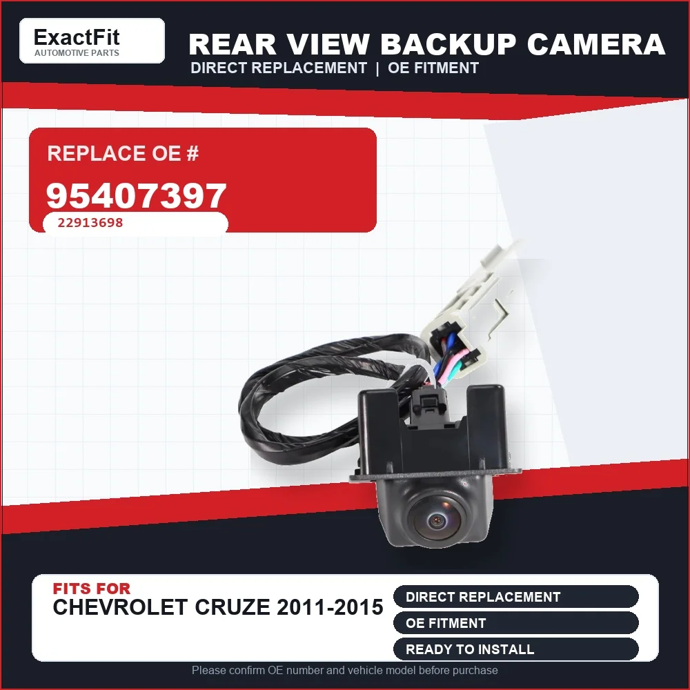 95407397 22913698 Cámara de Visión Trasera Compatible con Chevy Cruze Equinox GMC Terrain 2010 2011 2012 2013 2014 2015-17 Asistencia de Estacionamiento