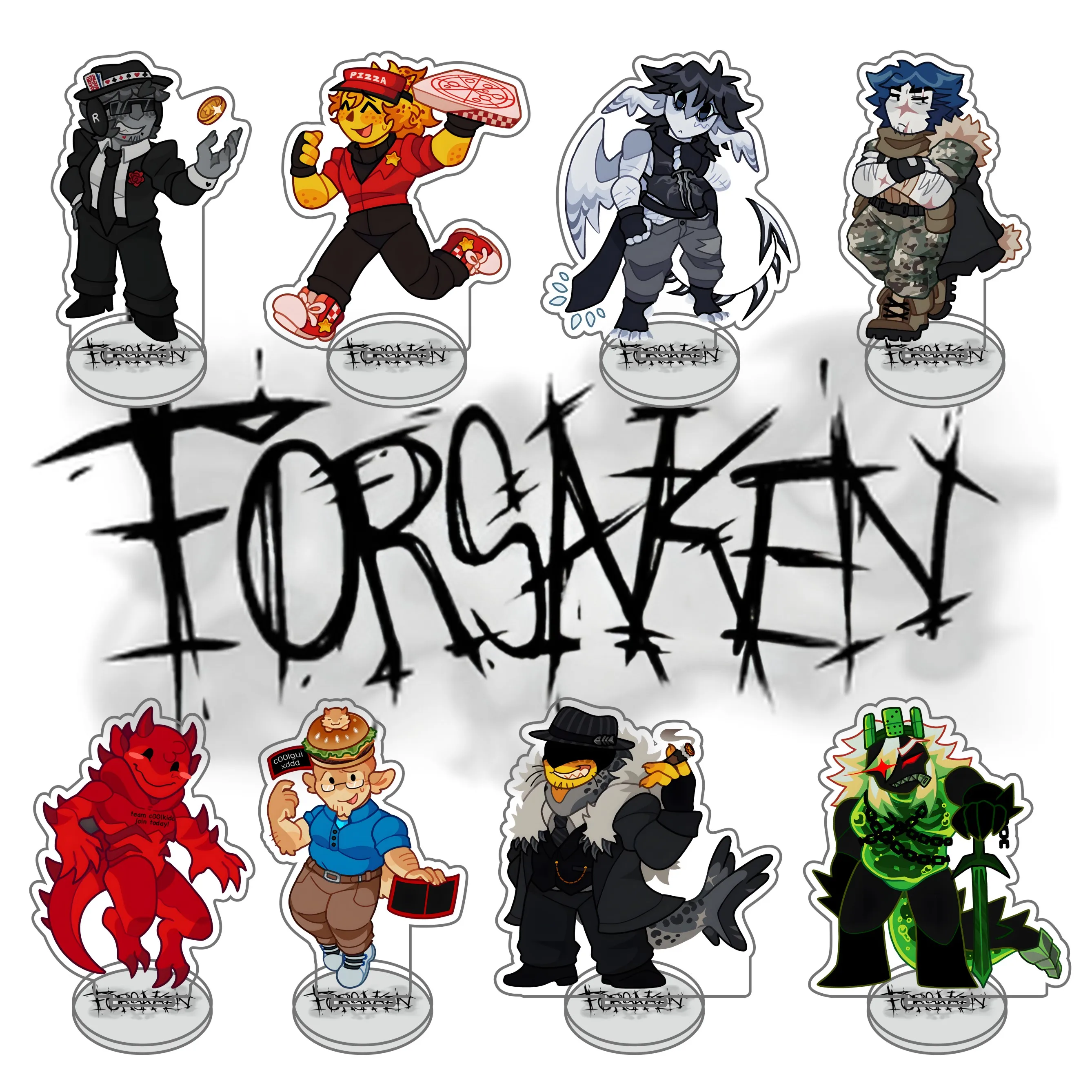 Акриловые подставки Forsaken, горячая игра для гостей 1337, Noob Shedletsky John Doe c00lkidd Elliot Chibi, маленькие настольные украшения, игровой подарок