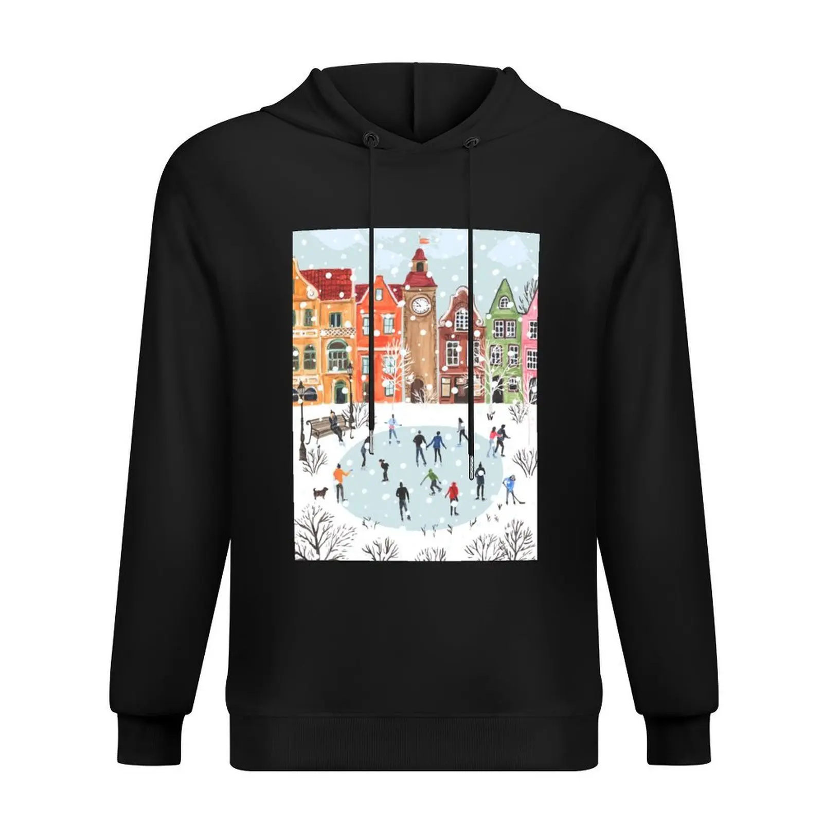 winter town Hoodie korean autumn clothes anime clothing hooded shirt autumn new products pullover hoodies