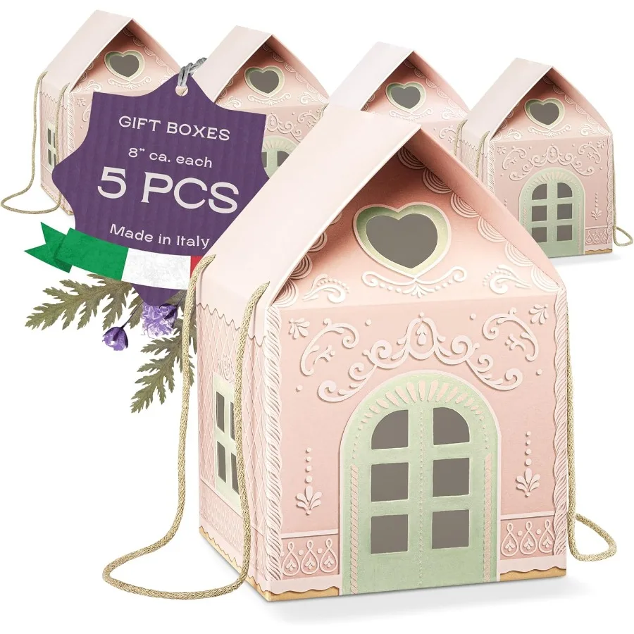 

В упаковке 5 ou Saped Подарочные масла 7,87 x 7,87 x 7,08 дюйма — особняк, идеально подходит для принтов и лакомств — Fairy Ligt Pink