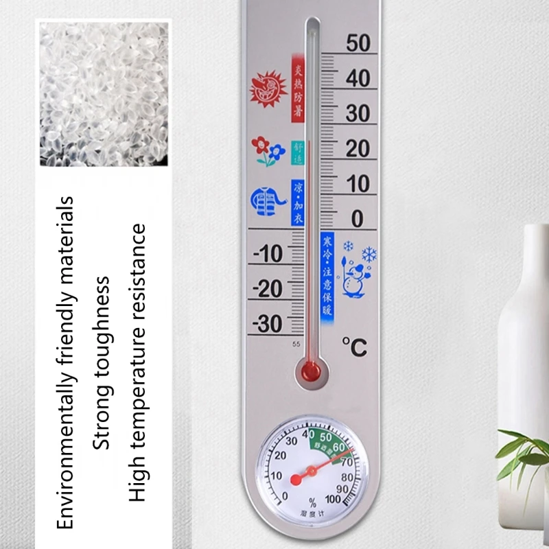 Digital Greenhouse Thermometer Cute Design Thermometer Easily Wall Mounted Hygrometer Garden Plant Humidity Meter