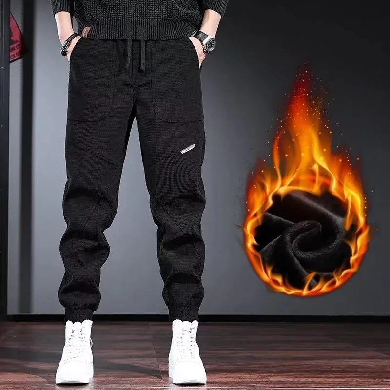 

mens pants winter clothes man pants Youth outfit straight pants athleisure y2k joggers thermal trousers plus size wholesale new