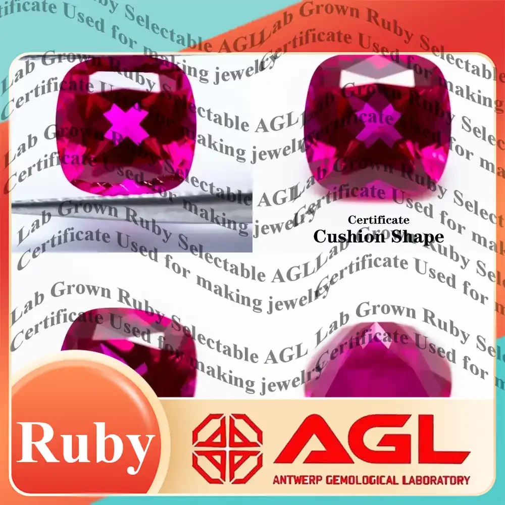 

Лабораторно выращенный рубин для изготовления ювелирных изделий, огранка «кушон», цвет рубеллита, VVS1, лабораторно созданный рубиновый камень, свободный камень для кольца
