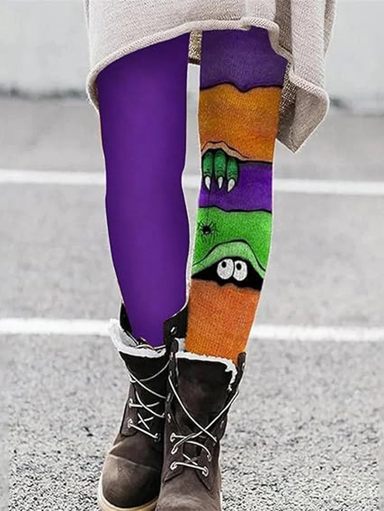 เลกกิ้งแฟชั่นผู้หญิงลายพิมพ์น่ารัก สไตล์เรียบง่าย ใส่สบาย ปี 2024