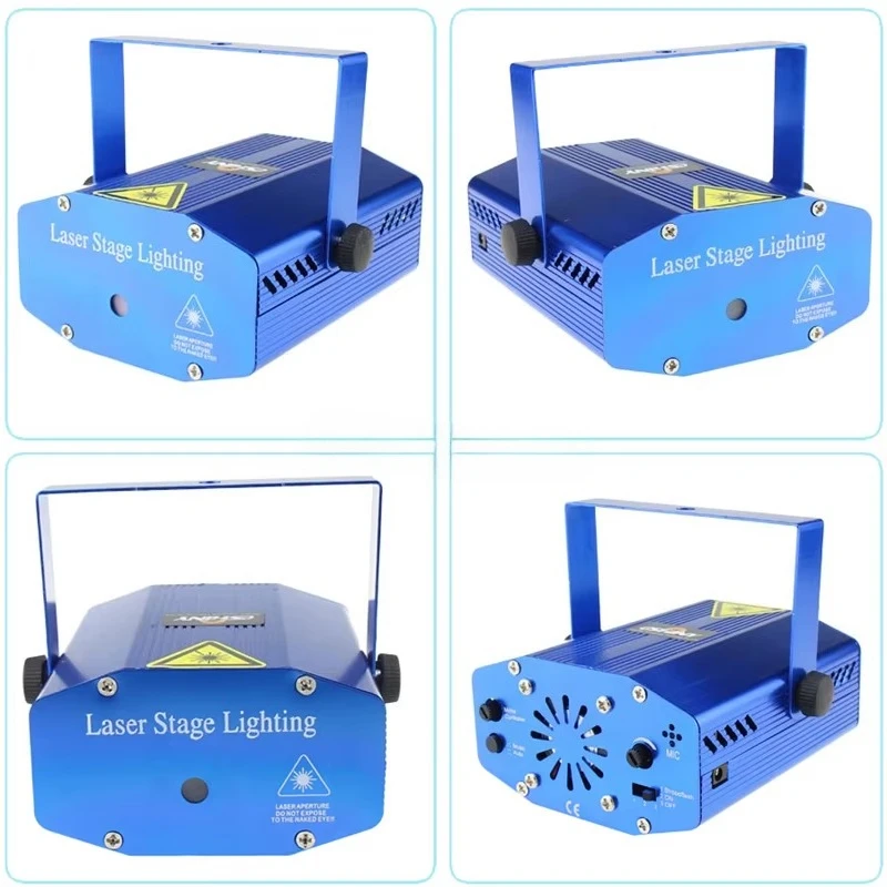 ليزر صغير 09 سلسلة تنشيط الصوت ذاتية الدفع ستروب عرض ليزر مرحلة ديسكو بار KTV الأسرة كشاف إضاءة للحفلات #5