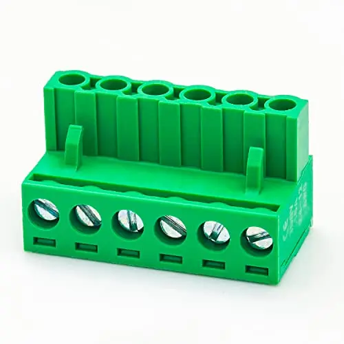 

10PCS 5.08mm 6-Pin Phoenix PCB Screw Terminal Block, Green Connector, 6-Pole Kit for DIY Electronics & Hobby Projects