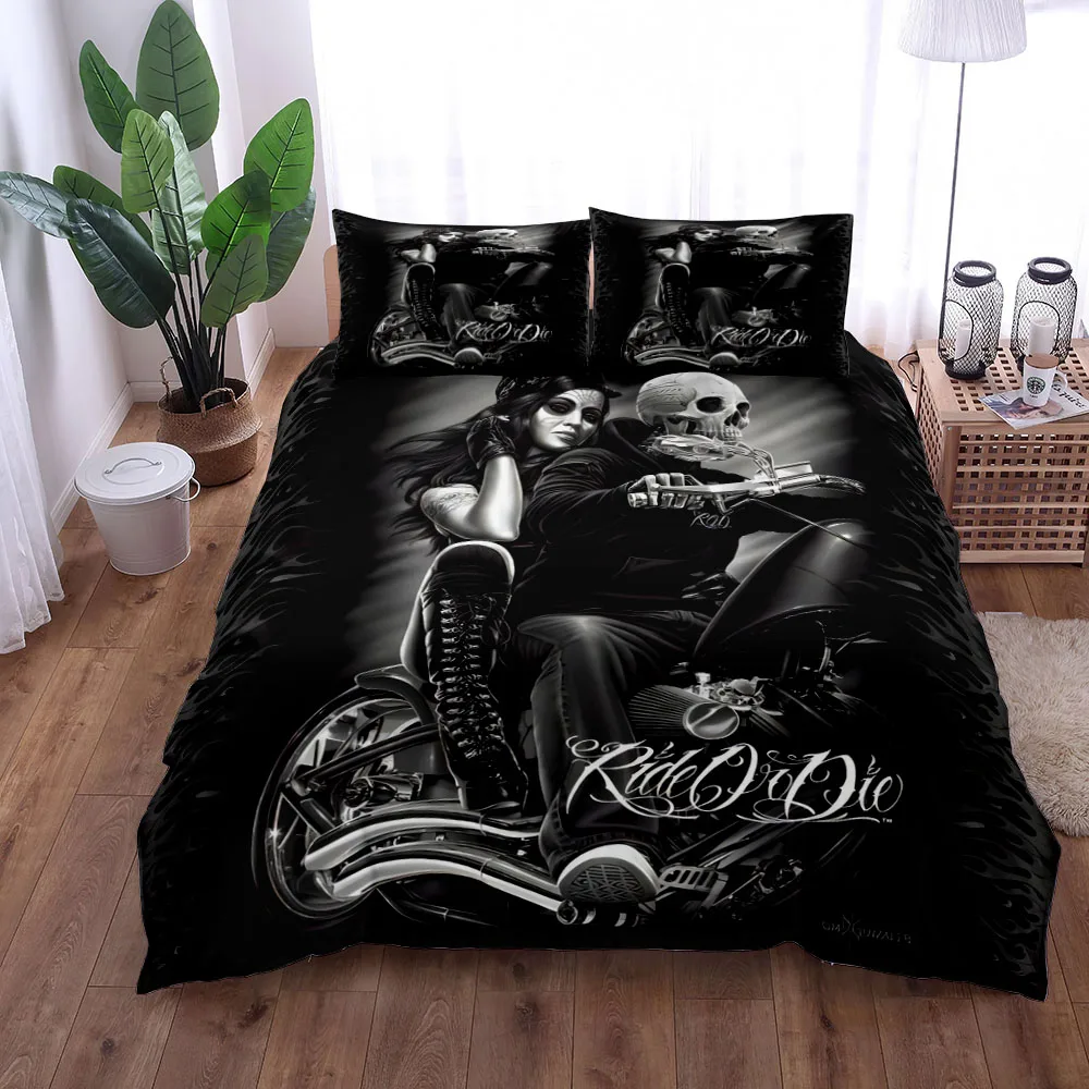 Ghost Raider Duvet Cover Set King Queen Double Full Twin Single Size Bed Linen Set