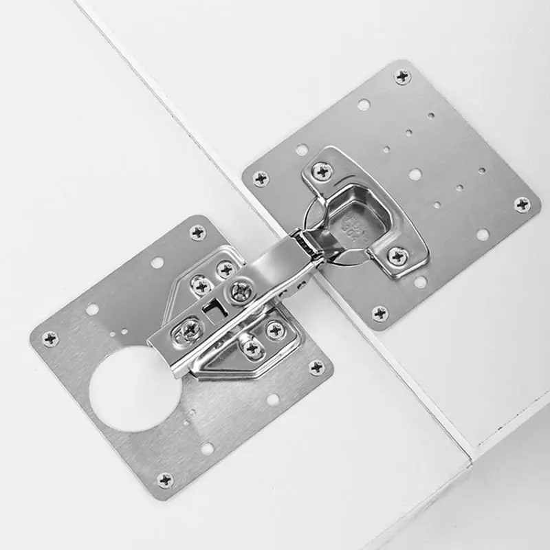 Hinges For Cabinet Doors 8-Piece Kitchen Cabinet Door Hinges Hinge Repair Plate Stainless Steel Door Hinge Hole Repair Kit Hinge