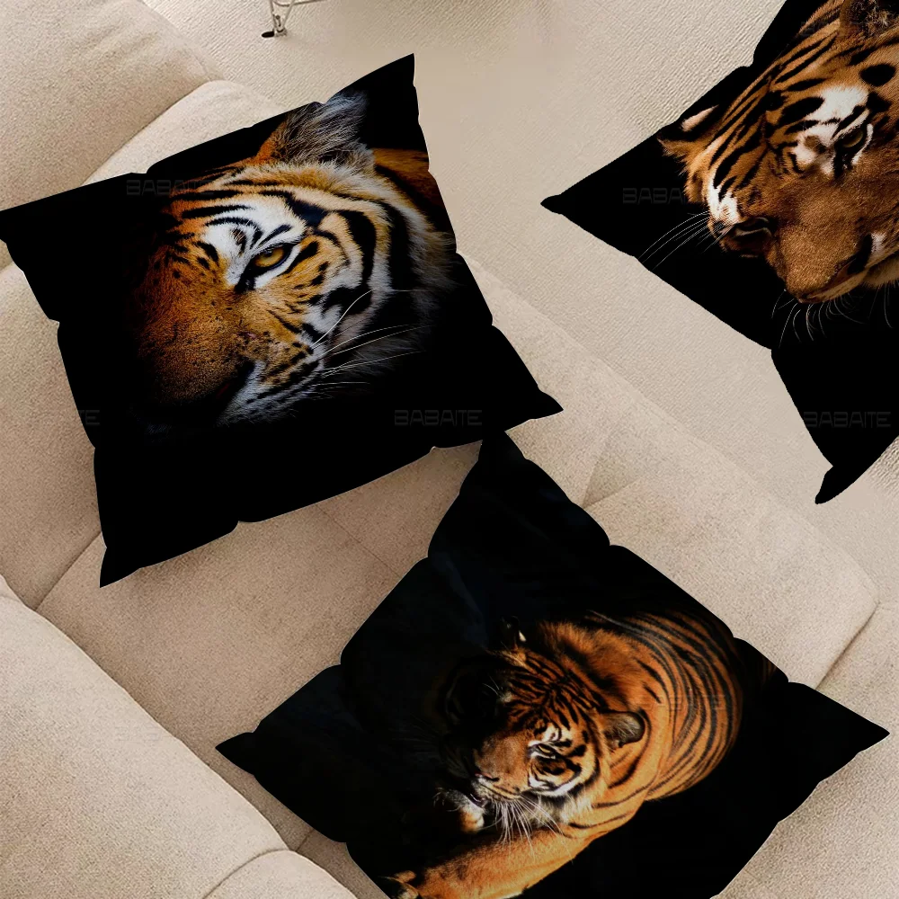 Animal Tiger Stitch Lucky Dragon Pillow Cover Sofa Cushion Cover Home Room Decoration Children Gift