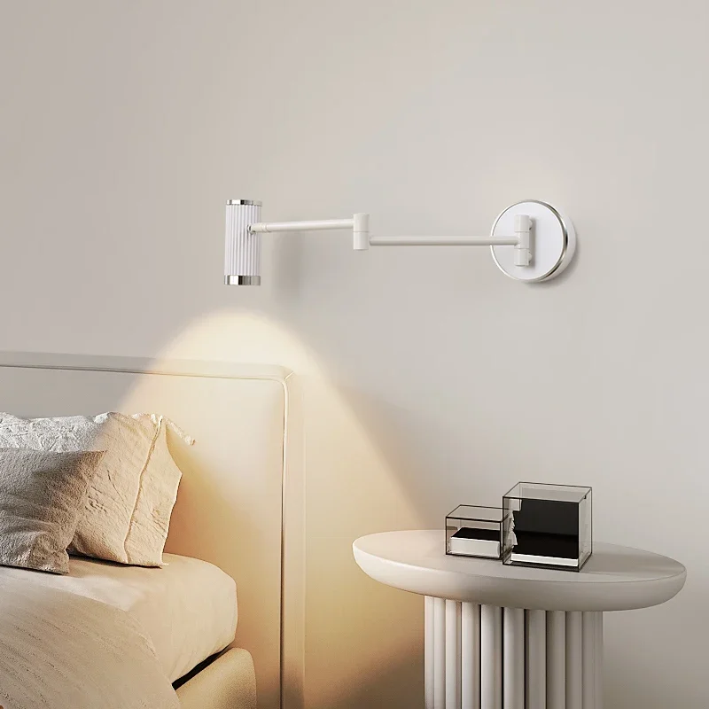 Imagem -06 - Minimalista Led Wall Lamp Iluminação de Leitura de Cabeceira Quarto Sconce Home Decor Luminárias