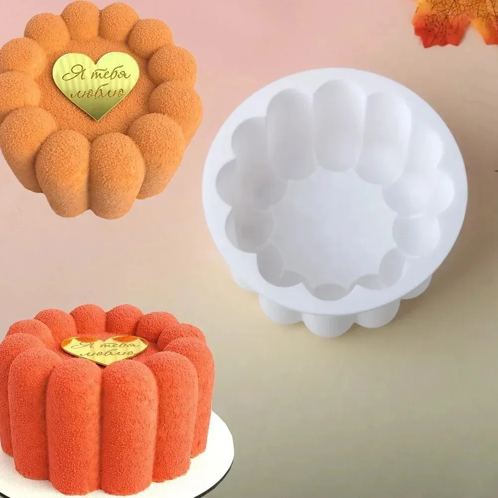 قوالب السيليكون للخبز، قوالب كعكة موس الشوكولاتة على شكل قلب زهرة، أكواب حلوى المعجنات القابلة لإعادة الاستخدام، كعكة الزفاف