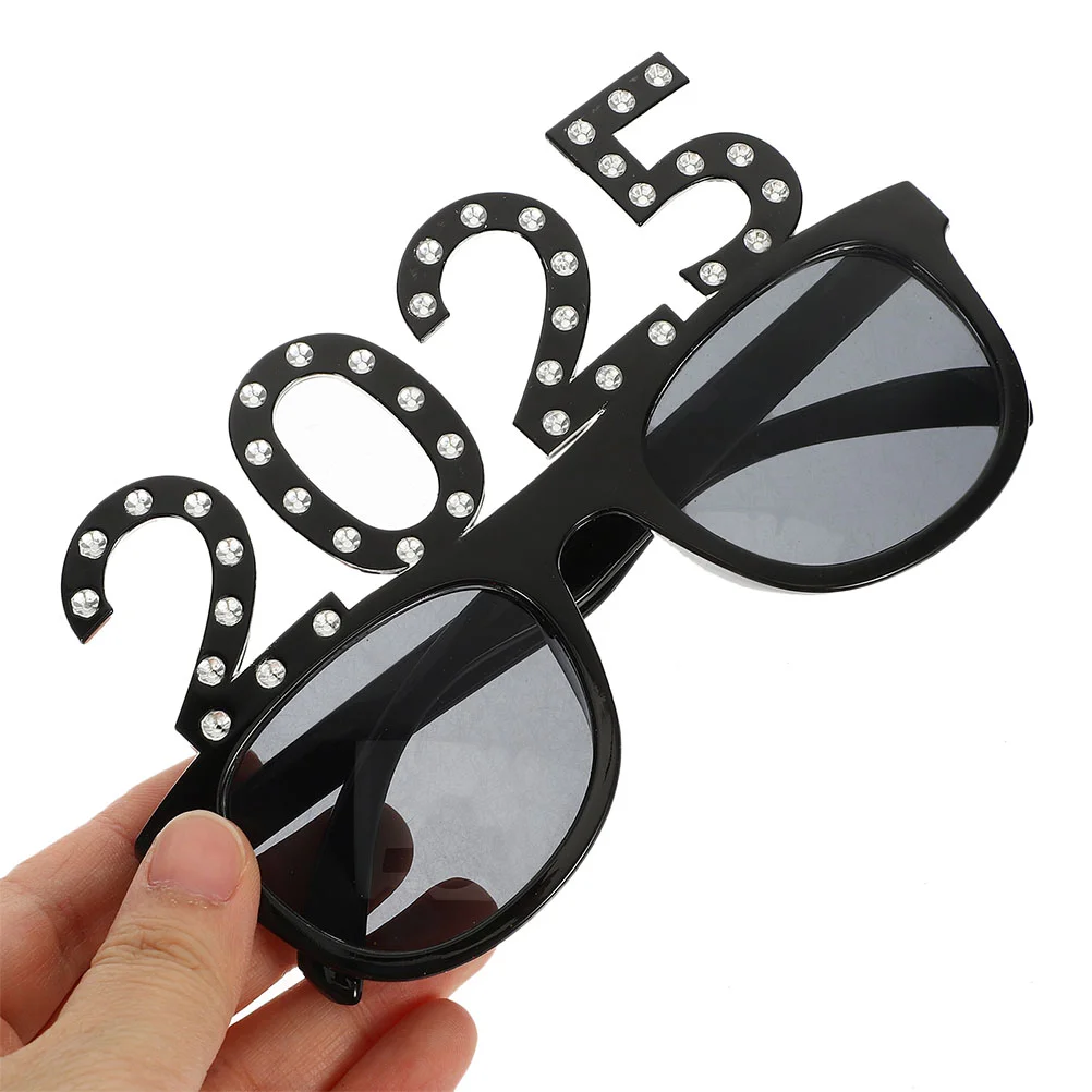 3 Pcs Digital Glasses Party Supplies New Year Eyewear Decor Funny 2025 Plastic Sunglasses Photo Props Decors Supply Modeling