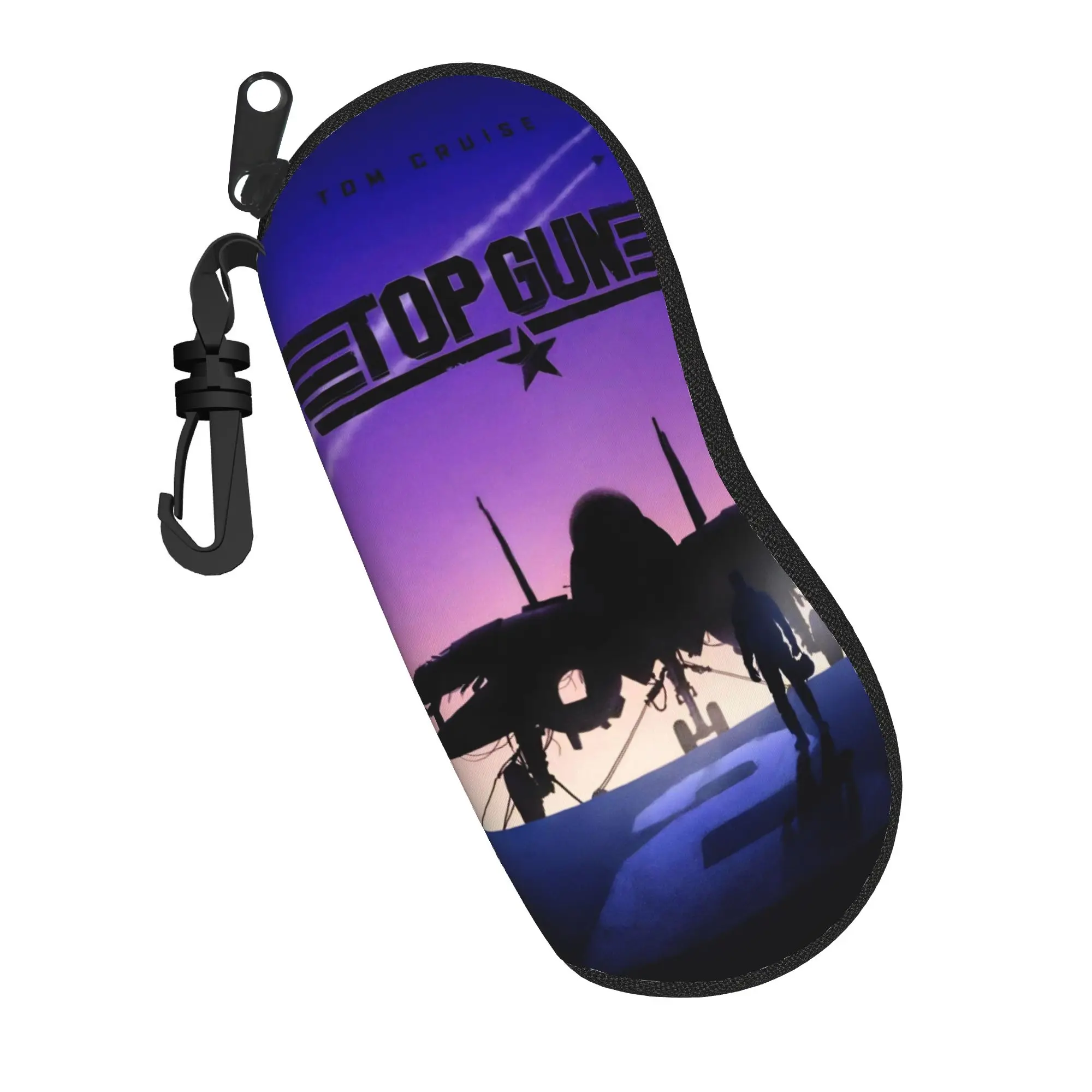 Top Gun Sign Tom Cruise Fighter Glasses Case Cover Men Sunglasses Case Trend Zip Eyewear Organizer Convenient Eyeglass Protector