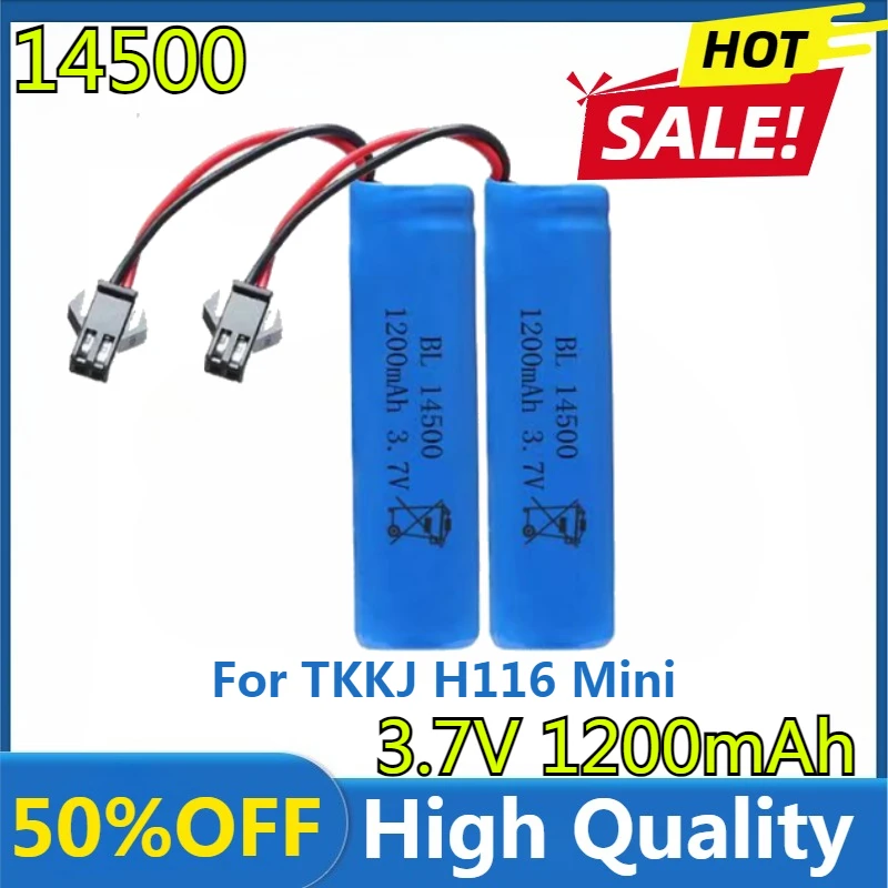 

3.7V 1200mAh 14500 battery For JJRC C2 D828 RC Stunt Car Parts 3.7V Lipo Battery for TKKJ H116 Mini R/C Boat Toys Accessories