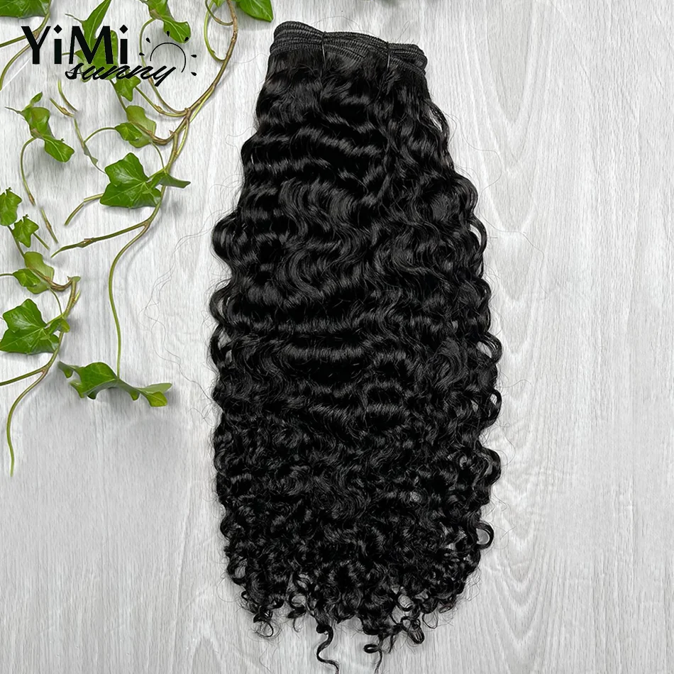 Yimisunny-Birmanês Encaracolado Pacotes de Cabelo Humano para Mulheres, Remy Malaysia, Trama, Extensão Curl, Cabeça Cheia, 3C, 4A, 3Pcs