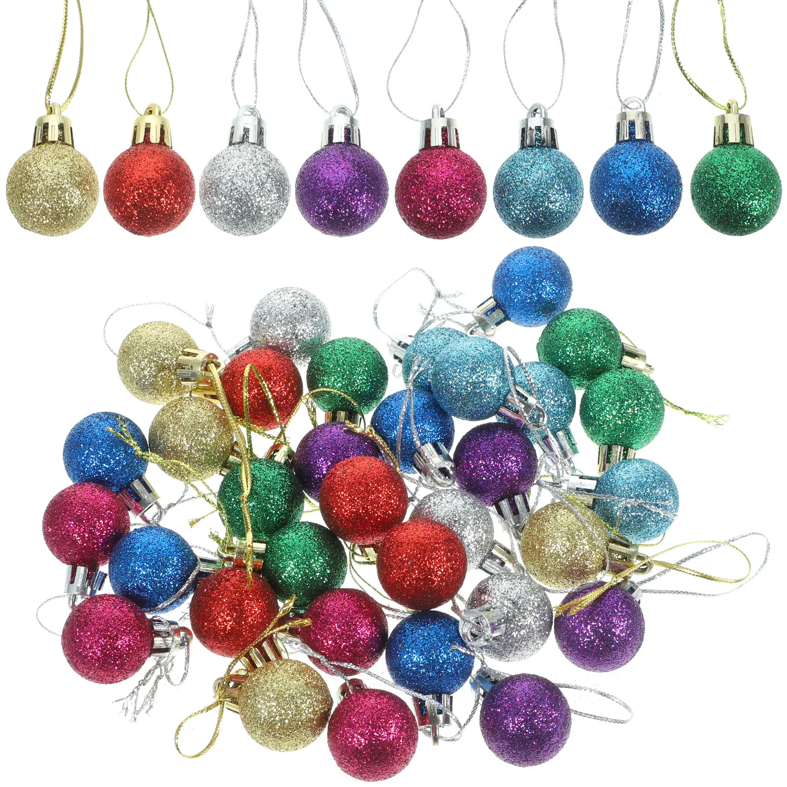 

80Pcs Shiny Christmas Balls Assorted Bright Colors Hanging Decorations for Tree Wreath Garland Xmas Hanging Adornment Christmas