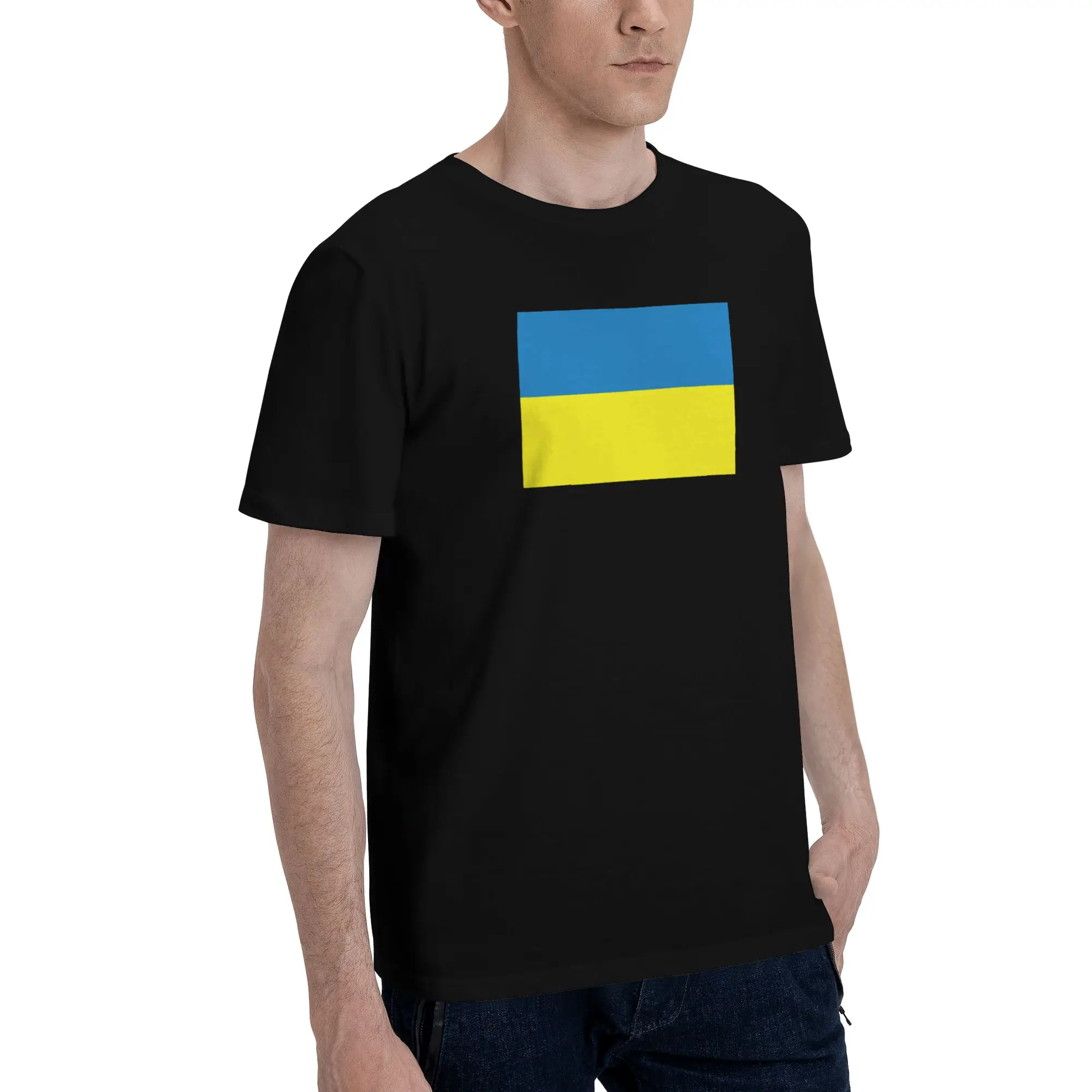 Men's Flag Ukraine T Shirts  Pure Cotton Tops Funny Short Sleeve Round Neck Tees Gift Idea T-Shirts
