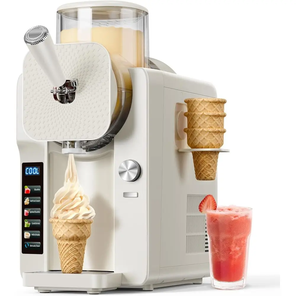 

Аппарат для приготовления слякоти и мороженого 2-в-1, 6 порций, для смузи, молочных коктейлей, коктейлей, маргариты и мороженого, с двухслойным резервуаром