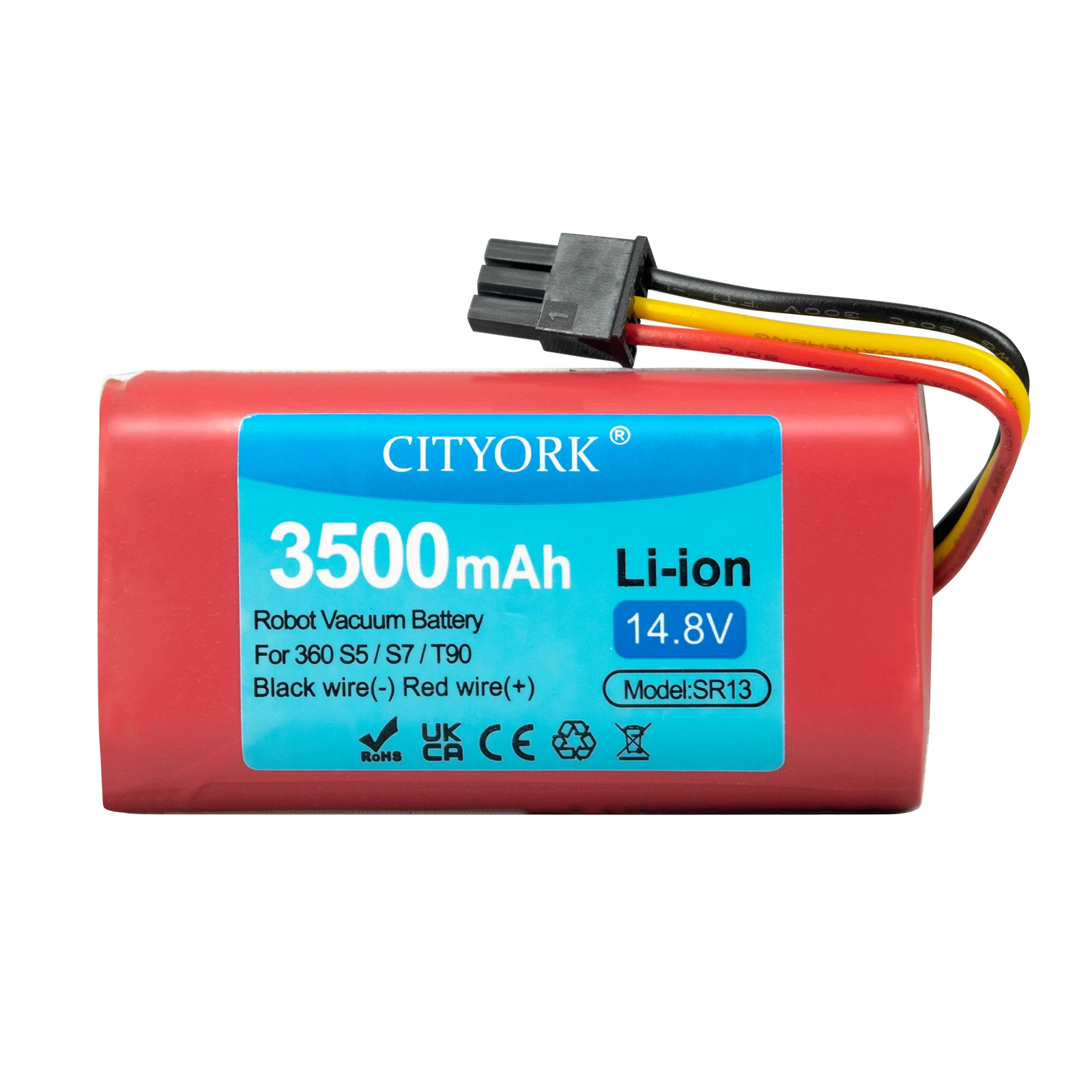 CITYORK Battery For Qihoo 360 S5 S7 S7Pro T90 X9 3500mAh 14.8v Robotic Vacuum Cleaner Replacement Batteries