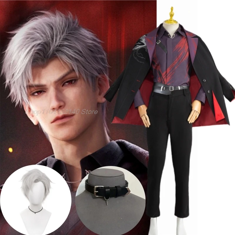 Sylus Cosplay Costume Game Love and Deepspace【S-2XL】Wig Men Halloween Costume Suit Sylus Qinche Cosplay Plus Size