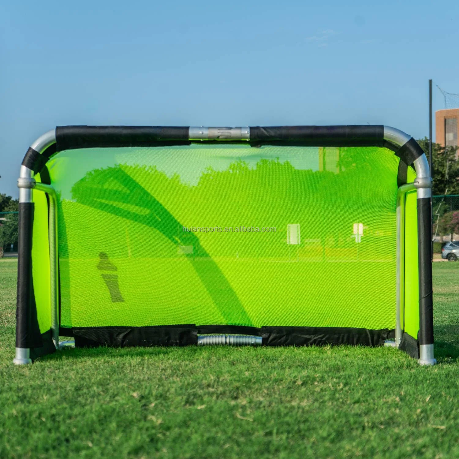 

Portable Mini Aluminum Soccer & Football Goal Foldable Kids Practice Soccer Goals or Sport Training Equipment