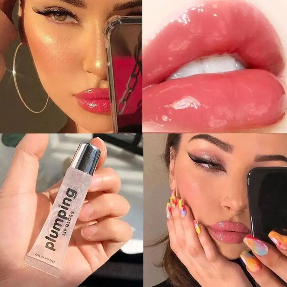 Koreanische Frucht Kristall Gelee Lippen öl feuchtigkeit spendend plump ing Lip gloss getönten klaren Lippen balsam für Mädchen tägliche Kosmetik k9t2