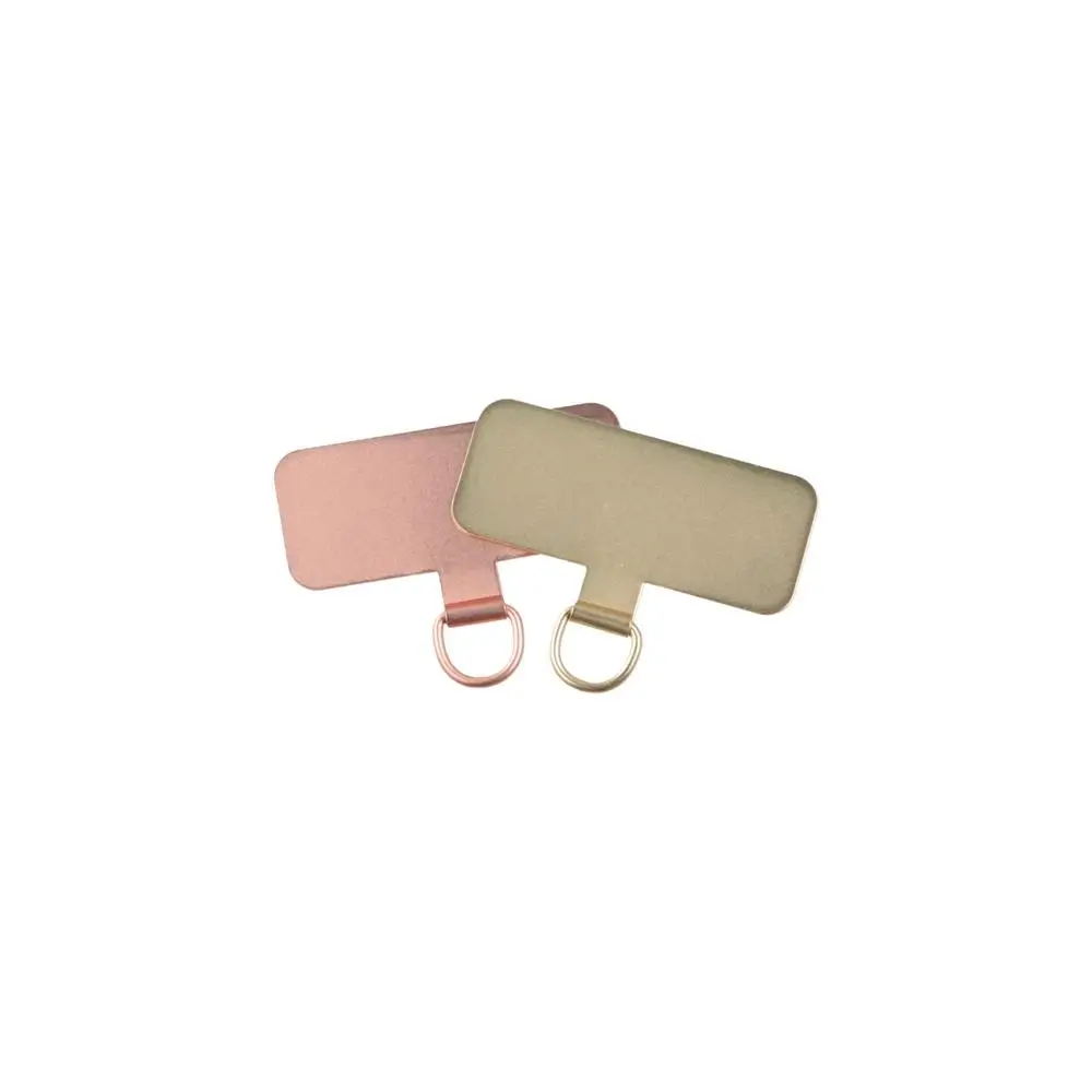 Stainless Steel Phone Lanyard Gasket Detachable Snap Strap Metal Phone Patch Hanging Cord Ultra Thin Phone Card Clip