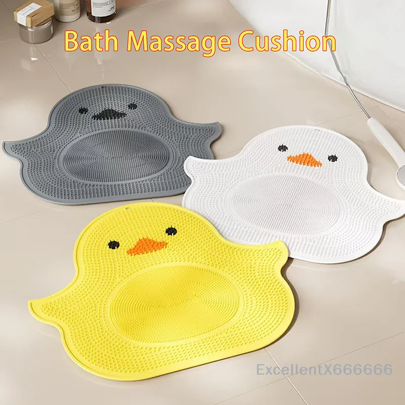 

New Silicone Foot And Back Scrubber Non-Slip Dirt Dead Skin Removal Massage Pad Brush Suction Cup Exfoliating Bath Pad Bathroom