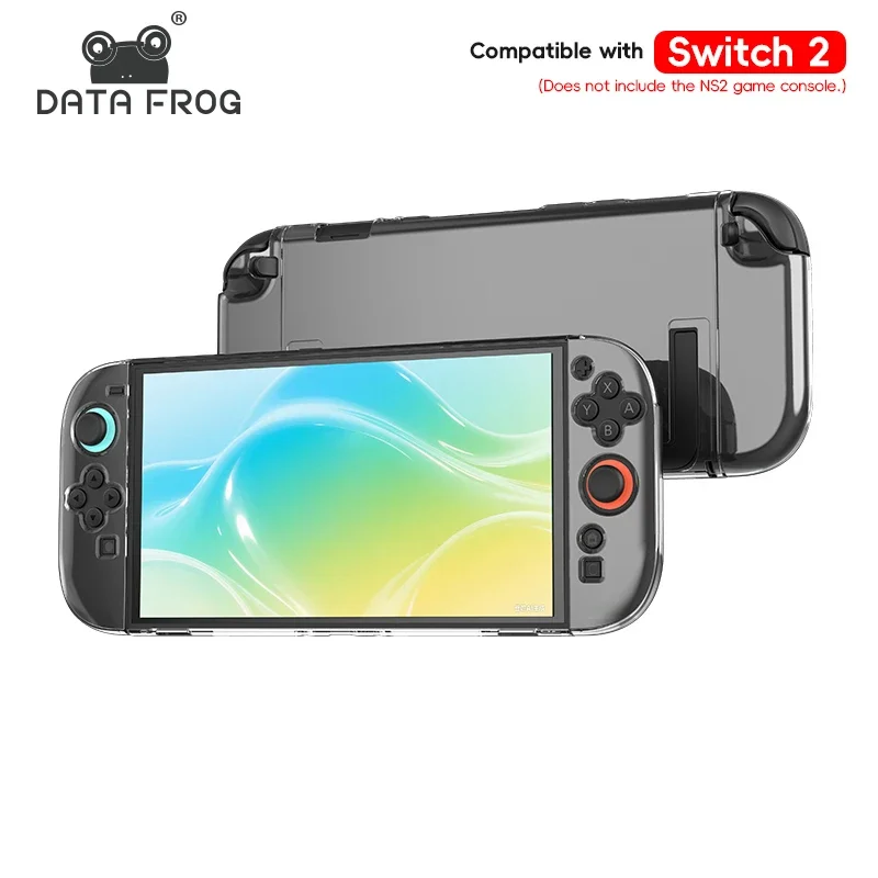 DATA FROG Precise Cutout Clear Protective Case For Switch 2 Console For Joy Con Full Coverage Shell