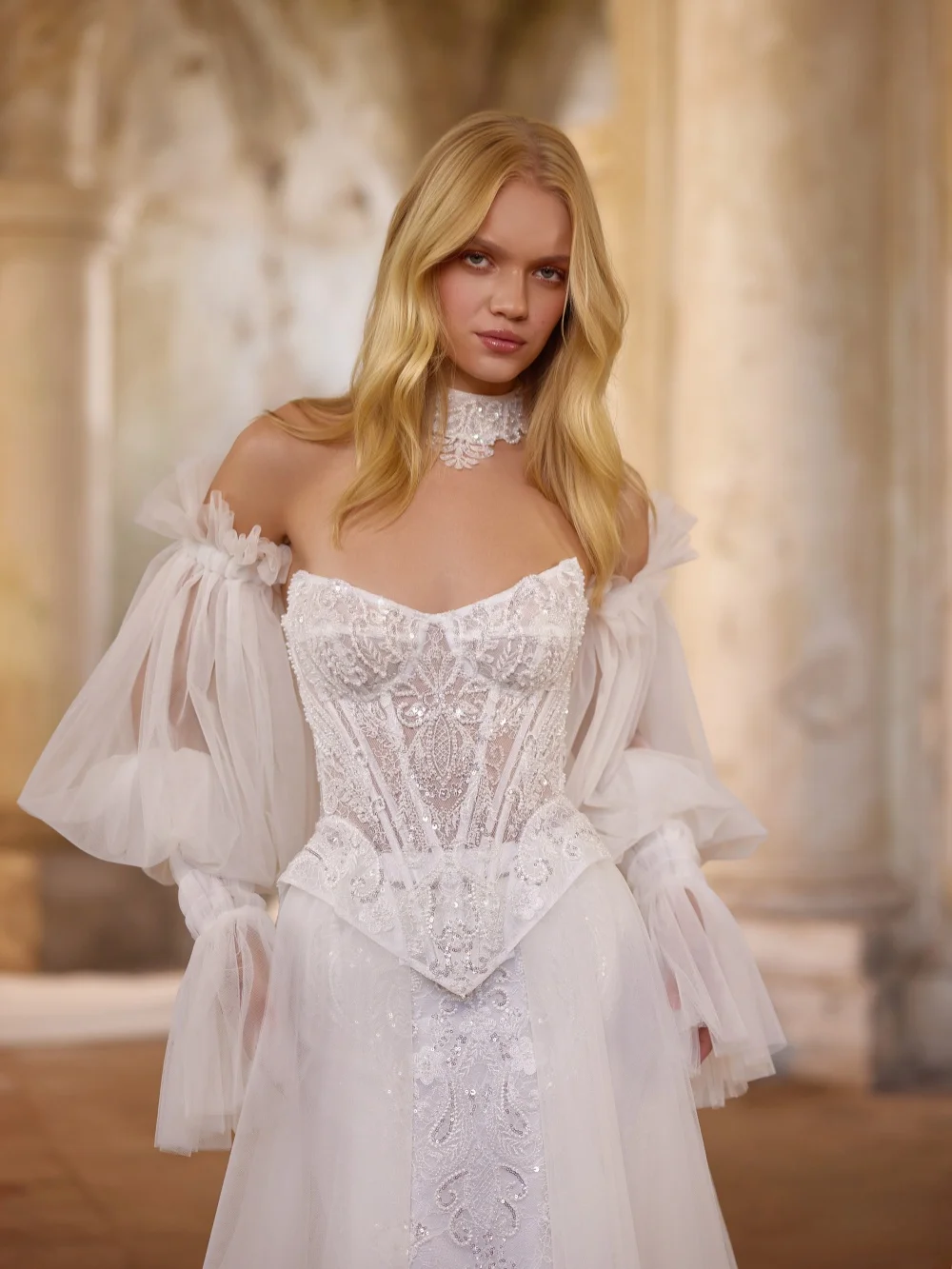 2026 فستان زفاف جديد مطرز بالدانتيل مع مشد مذهل مطرز بدون حمالات فستان زفاف مخصص حورية البحر للعروس #2