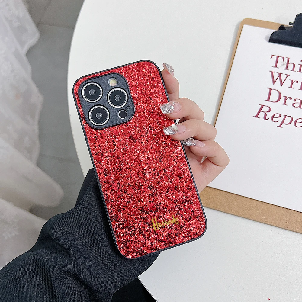 Luxury fashion 3D female Phone Cover Case For Iphone 15 14 13 12 11 Pro Max X XR 7 8 Plus SE 2020 bling girl hard Coque Fundas