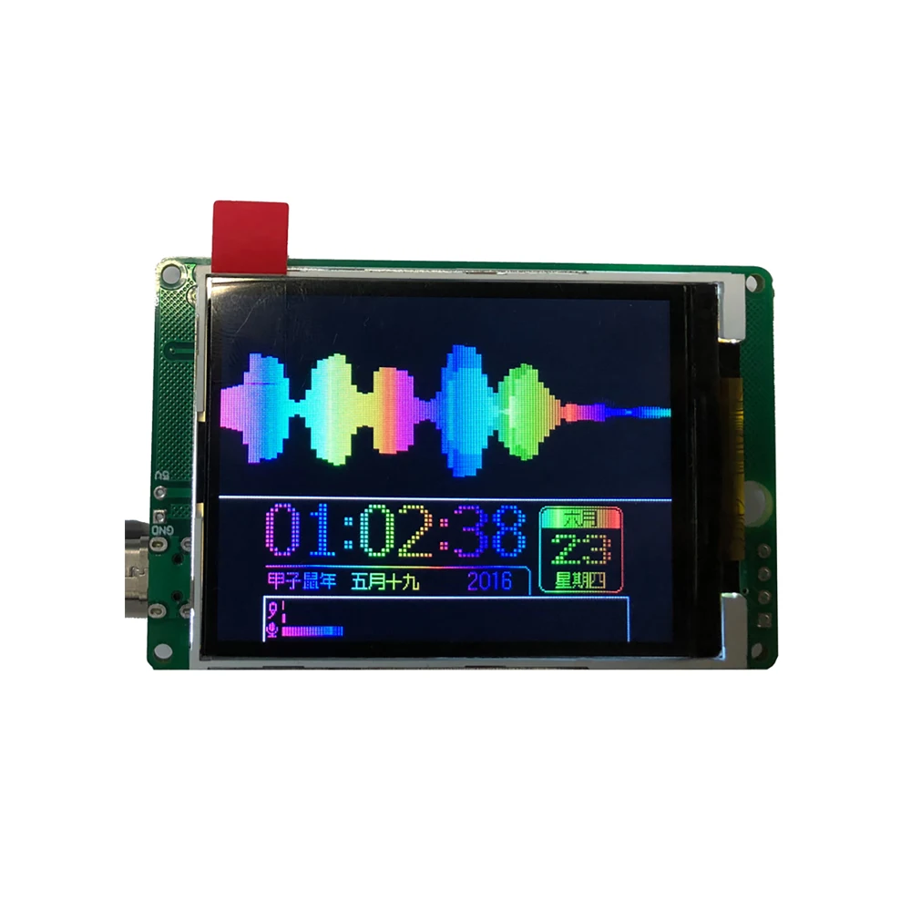 2.4 inch LED Music Spectrum rhythm Voice control Display Analyzer Audio stereo Level Indicator VU METER for Amplifier car AUX