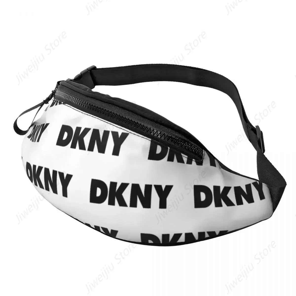 Black DKNYs Fanny Pack Women Men Cool Crossbody Waist Bag for Hiking Phone Money Pouch