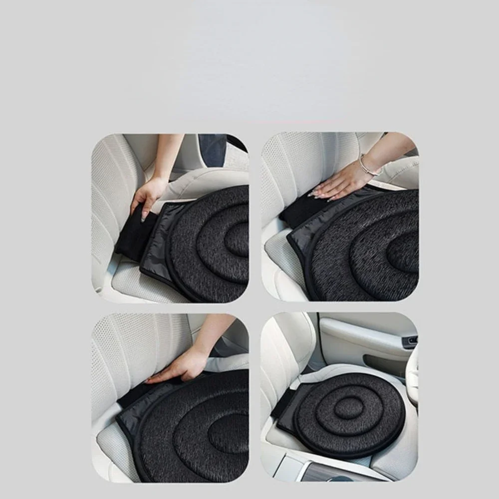 Portable Elderly Pregnant Women Rotating Seat Cushion Round Car Cushion 360 Degrees Rotating Geometric Rhombic Shape Four Season