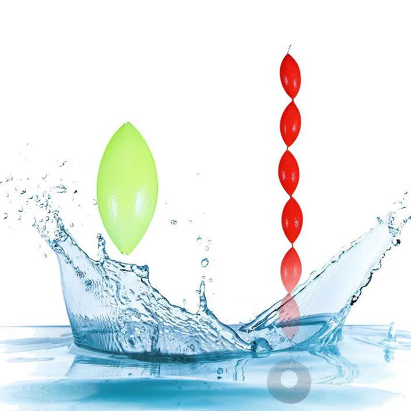 60Pcs 10 packs Oval Space Bean Angelschnur Angeln Float 6 In 1 String Typ Sinker Stoppt Float Stopper Tackle zubehör – Detail 1