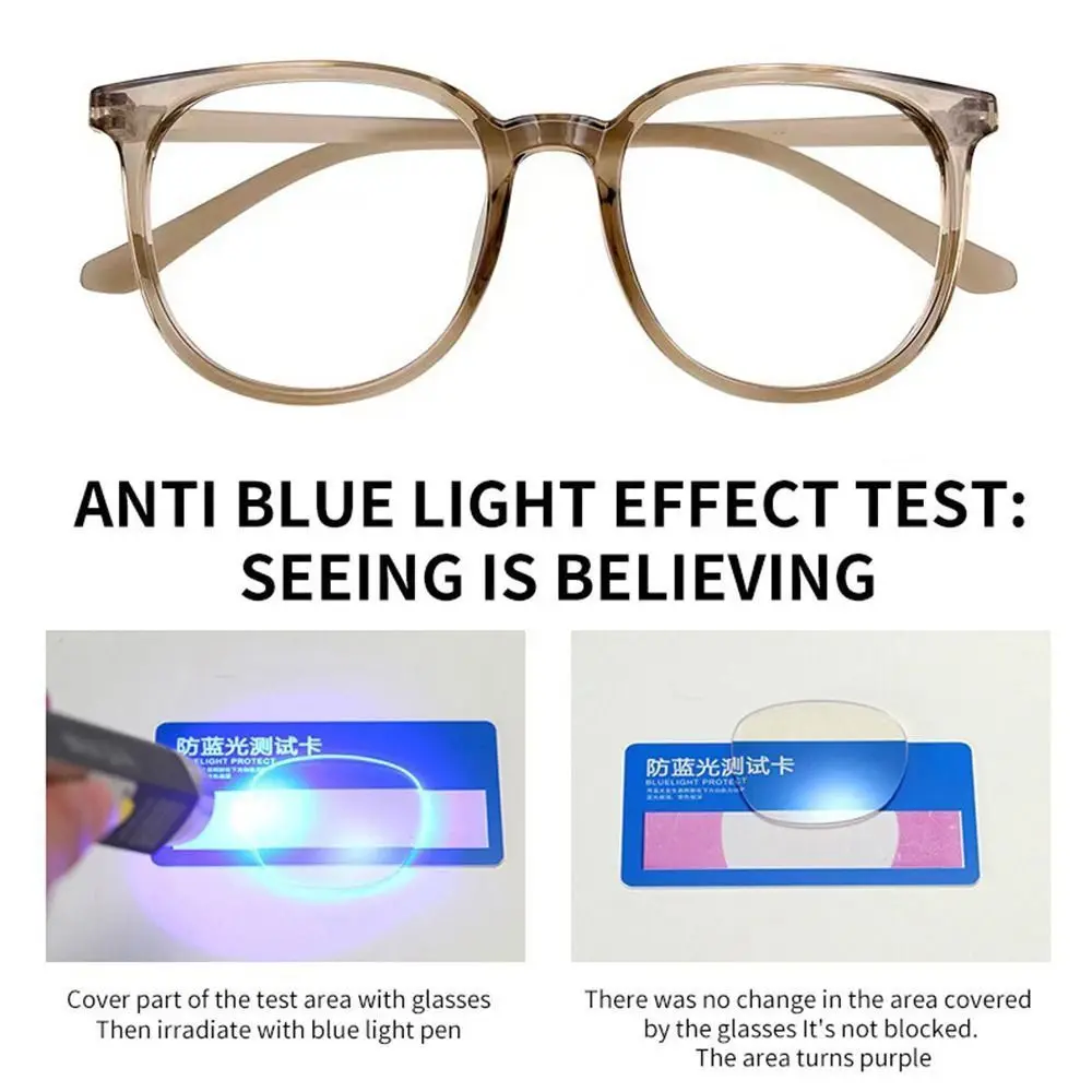 Classic Blue Ray Blocking Anti-Blue Light Glasses Eye Protection Ultralight Round Eyeglasses PC Computer Goggles Office