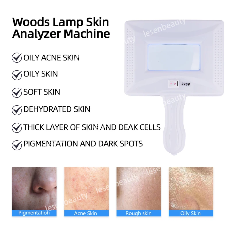 Skin Care Beauty Device Portable Skin Analyser Wooden Lamp Facial Skin Test Examination UV Amplified Skin Analyser Home Salon ve