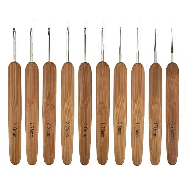 

0.75MM-3MM needle size 10 pieces per package crochet hooks set for hair braiding dreadlocks hair crocheting