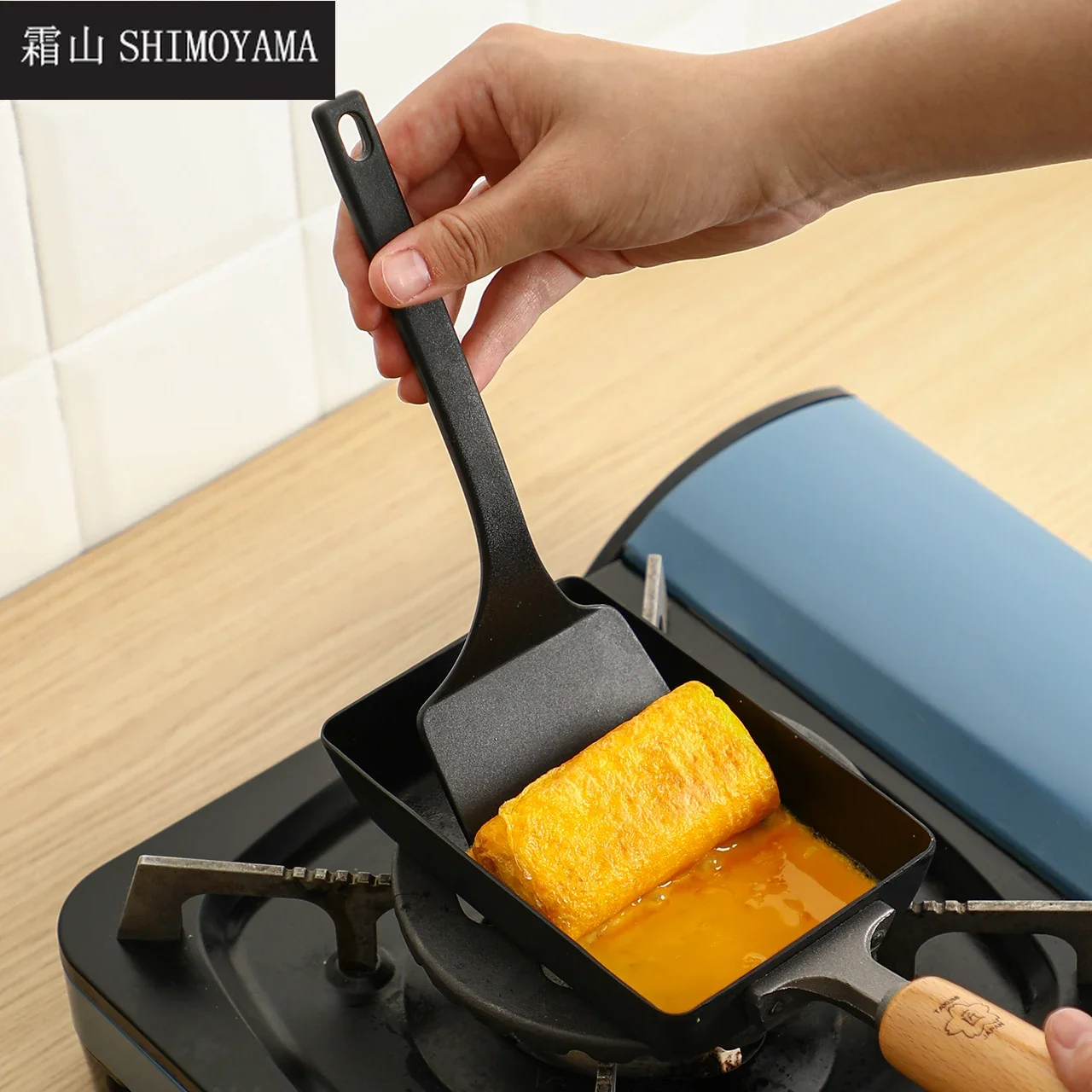 SHIMOYAMA Tamagoyaki Spatula Nylon Cooking Utensils for Fried Eggs Fish Pancakes Household Non-Stick Multifunctional Turners