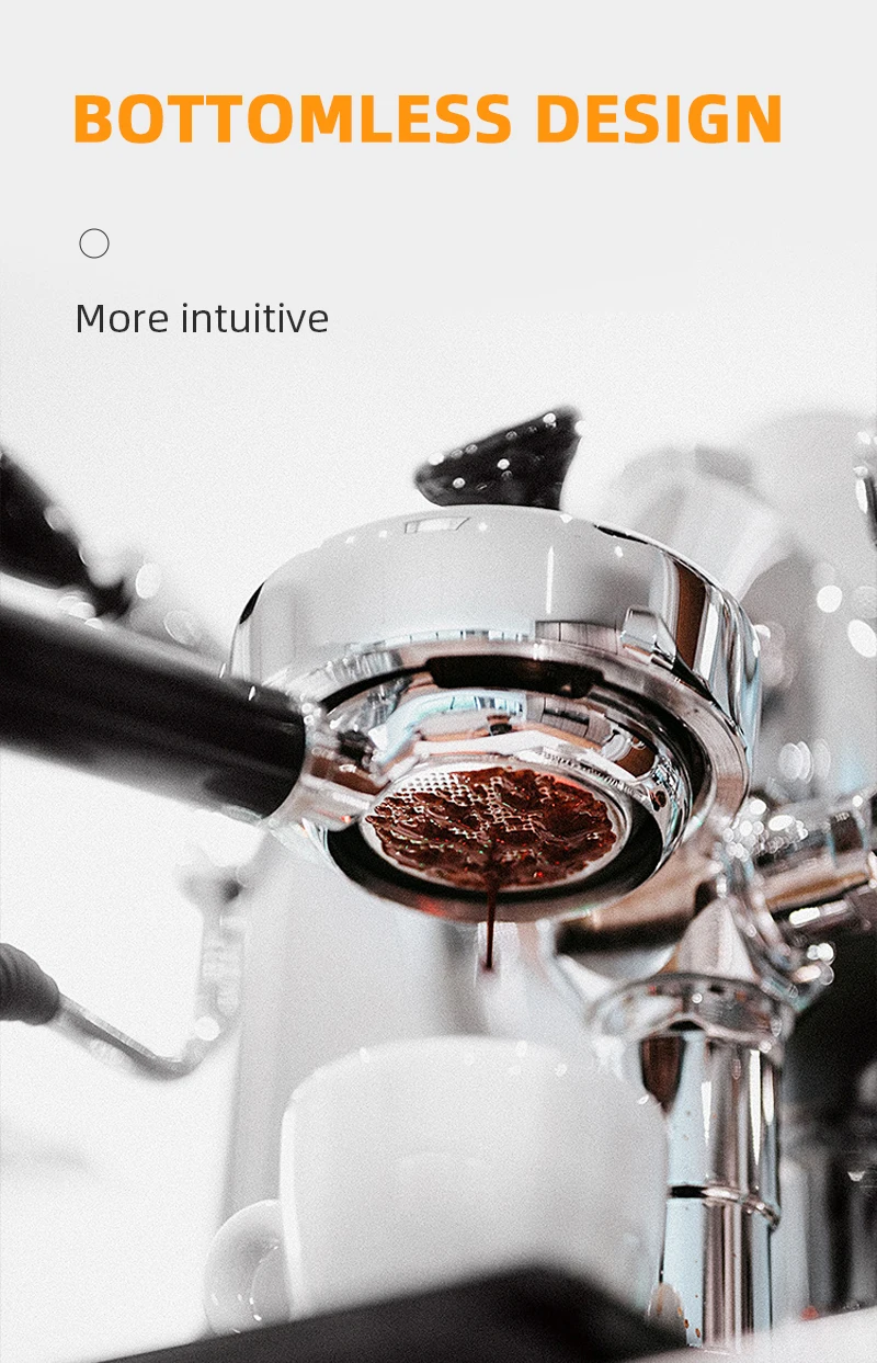 54 mm Kaffee-Siebträger ohne Boden, nackt für Breville Sage 870 878 879 Filterkorb, Espressomaschine, Zubehör, Barista-Werkzeuge – Detail 8